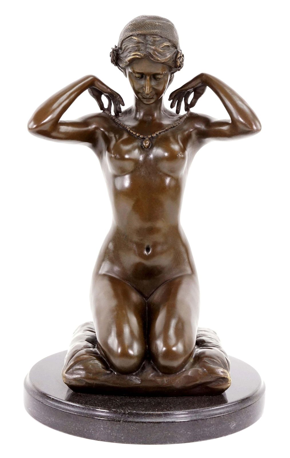 Erotic Nude Statue, Art Nouveau Style Bronze Sculpture photo furniture