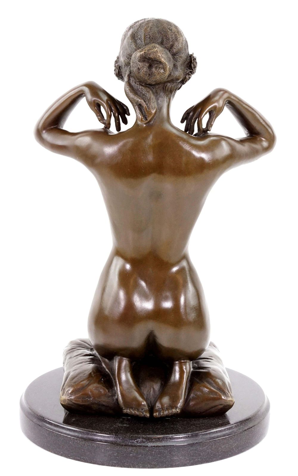 Erotic Nude Statue, Art Nouveau Style Bronze Sculpture photo Art