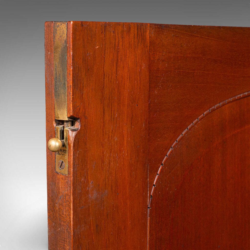 photo for sale Large Antique Captain's Bookcase, English, Enclosed Book Cabinet, Late Victorian