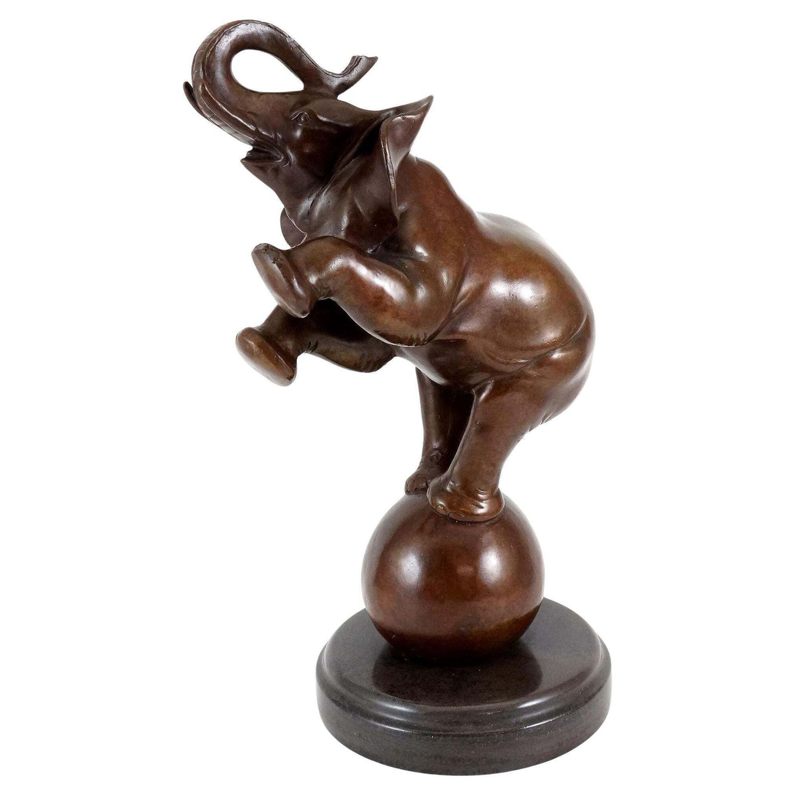 Rembrandt Bugatti In The Style Of Elephant On Ball And Ball, Animal Sculpture In Bronze