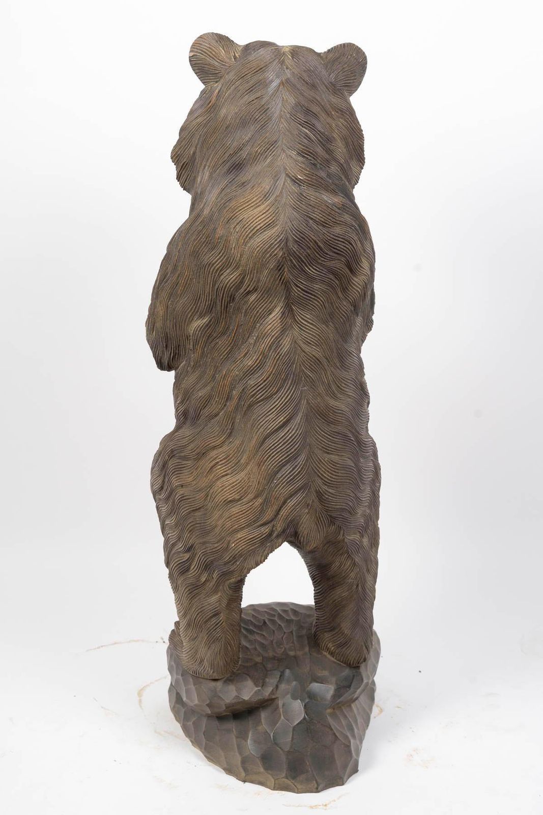 Large Carved Wooden Bear Sculpture, 20th Century. photo buy