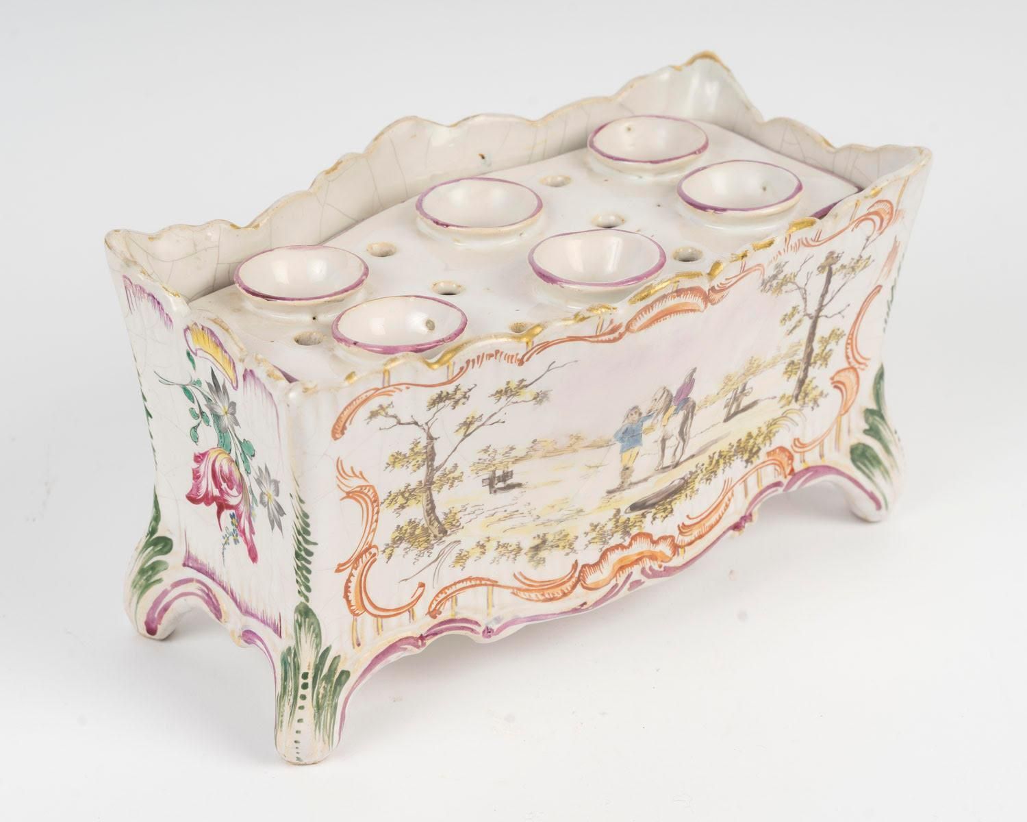 Bouquetière, An 18th Century Porcelain Vase. photo for sale