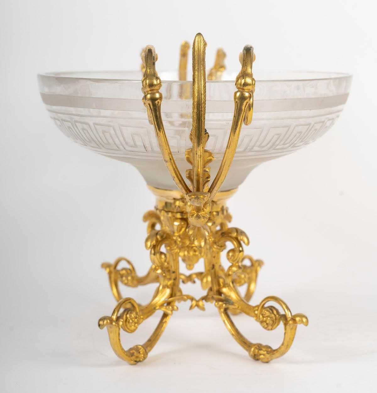 Gilt Bronze And Crystal Bowl, 19th Century, Napoleon III Period. photo 3666.0