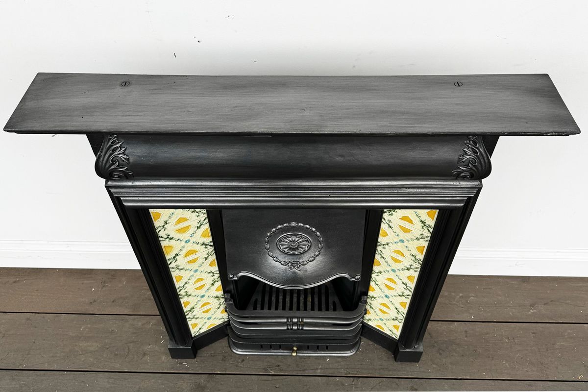 Antique Late Victorian Cast Iron And Tiled Combination Fireplace photo Home Fixtures
