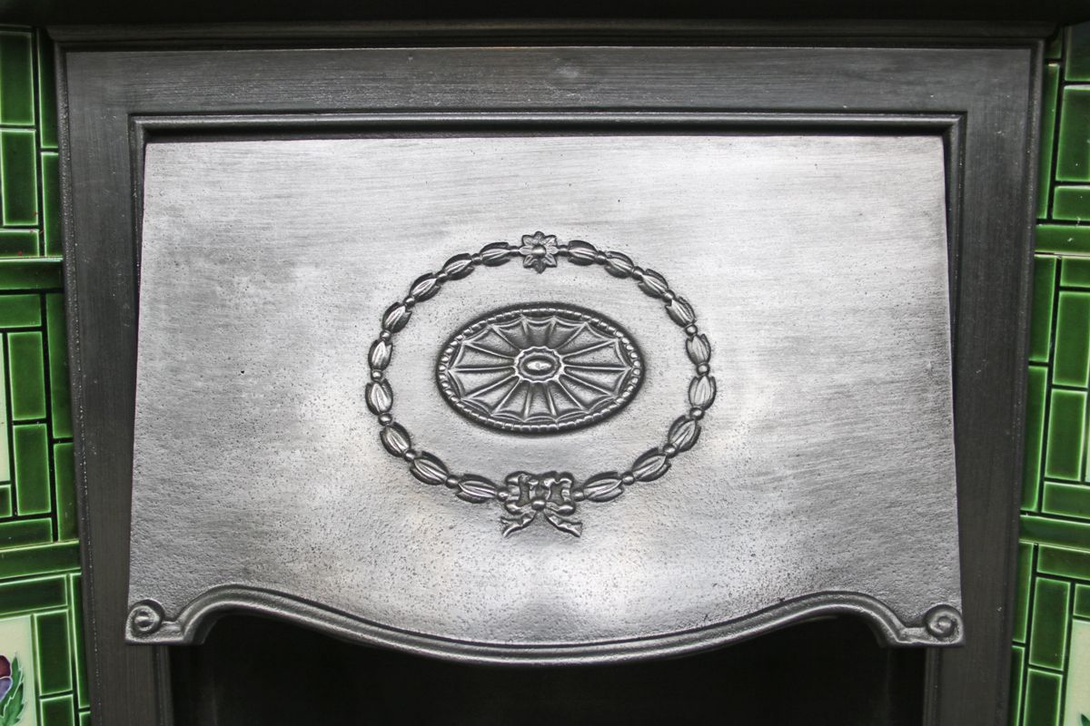 Antique Late Victorian Cast Iron And Tiled Combination Fireplace photo 1650.0