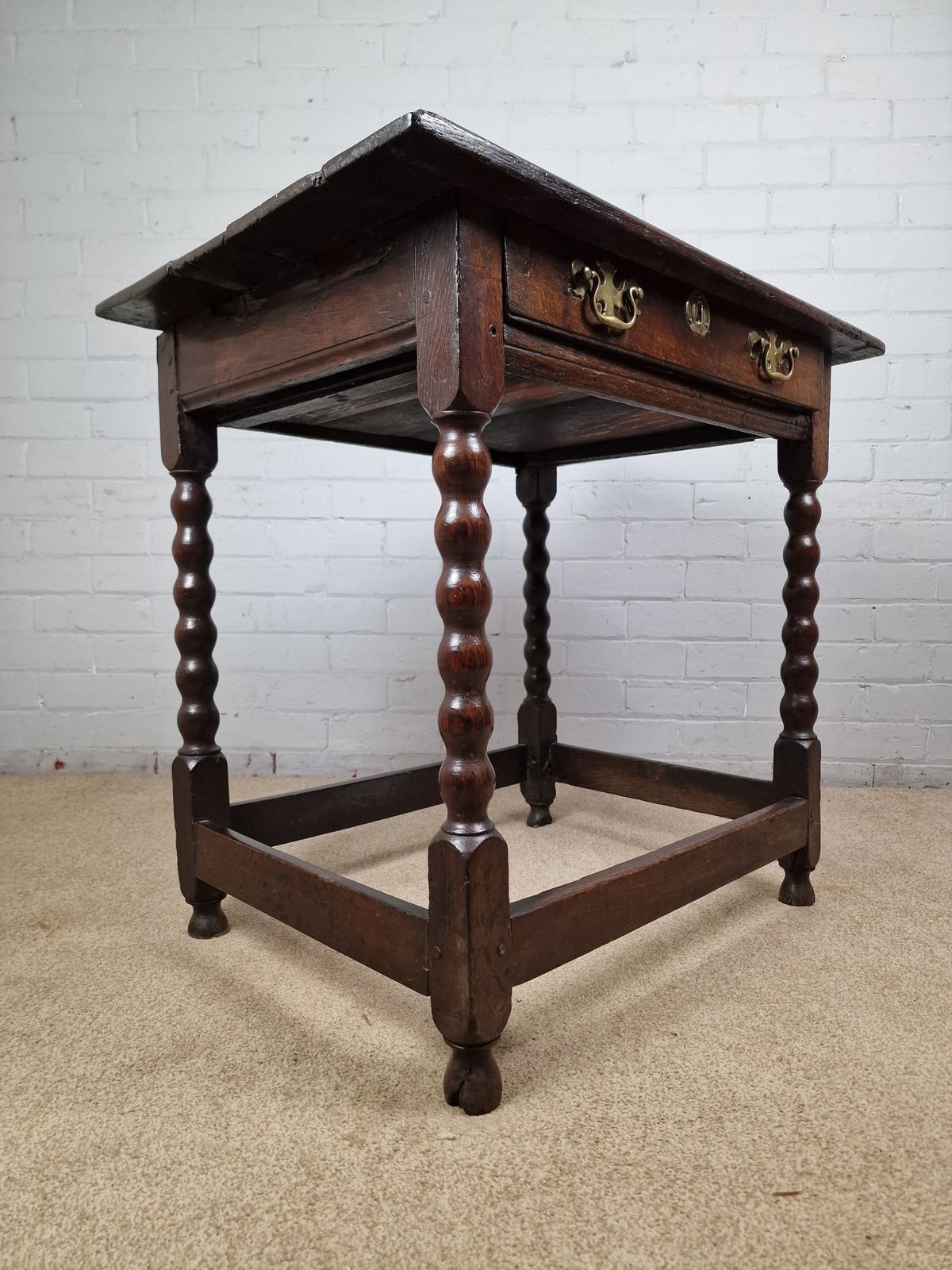 18th Century Oak Bobbin Turned Side Table photo buy