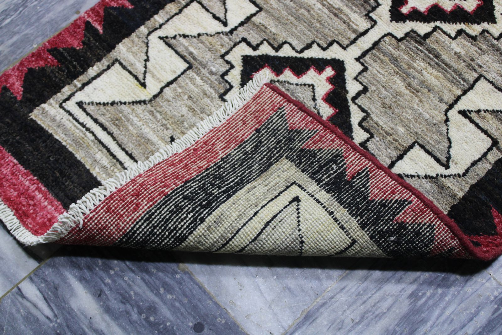 photo furniture Navajo Style Southwestern Geometric Runner Rug
