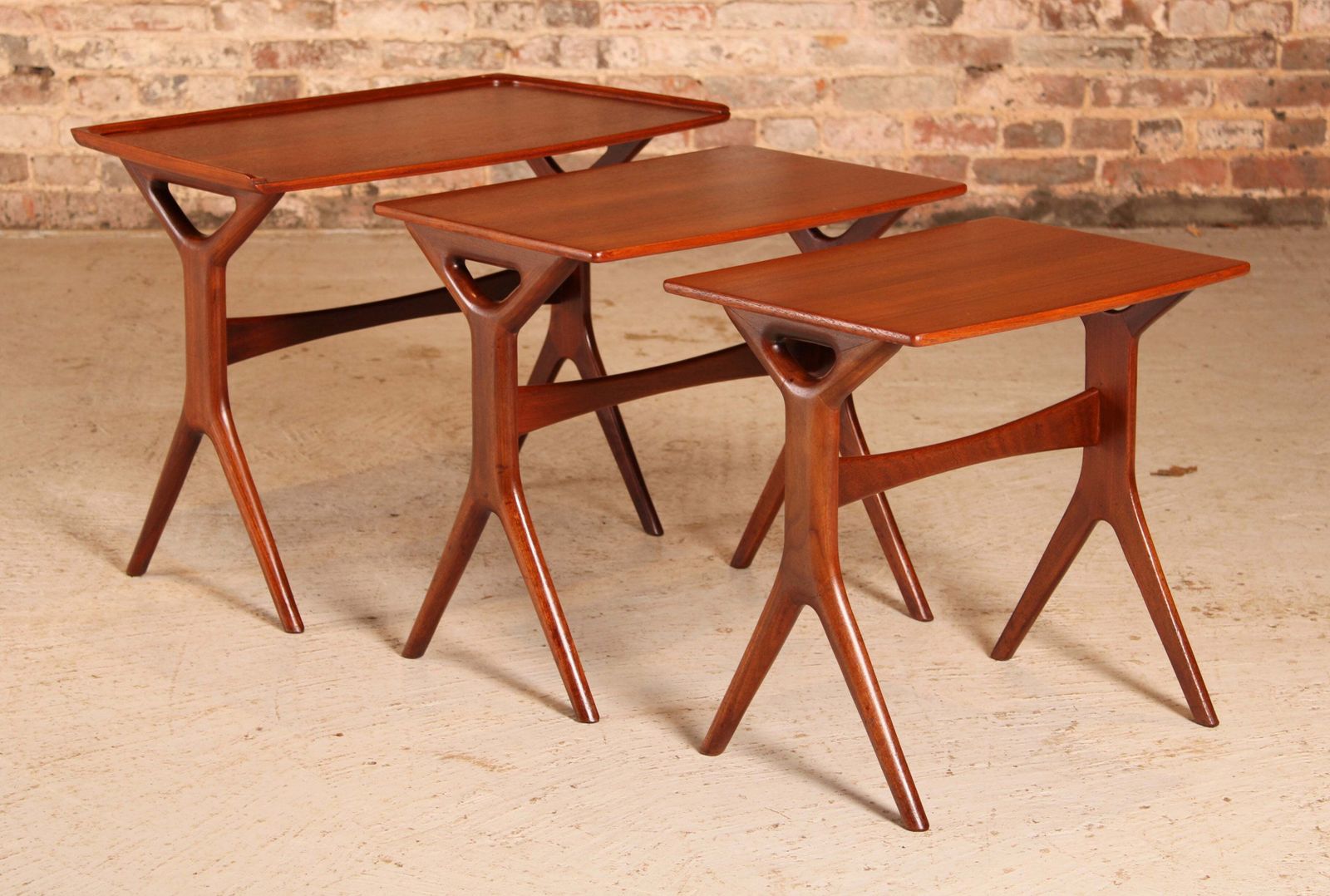 Danish Mid Century Teak Nest Of Tables By Johannes Andersen For Cfc Silkeborg, Circa 1960s photo Furniture