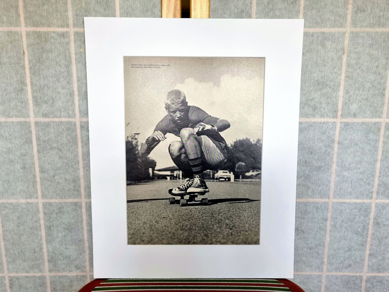 Skate Culture Photo Page, 1980s Skateboarding Print, Duane Peters Independent Downhill Punk City, Action Sports Wall Art, Old School Decor