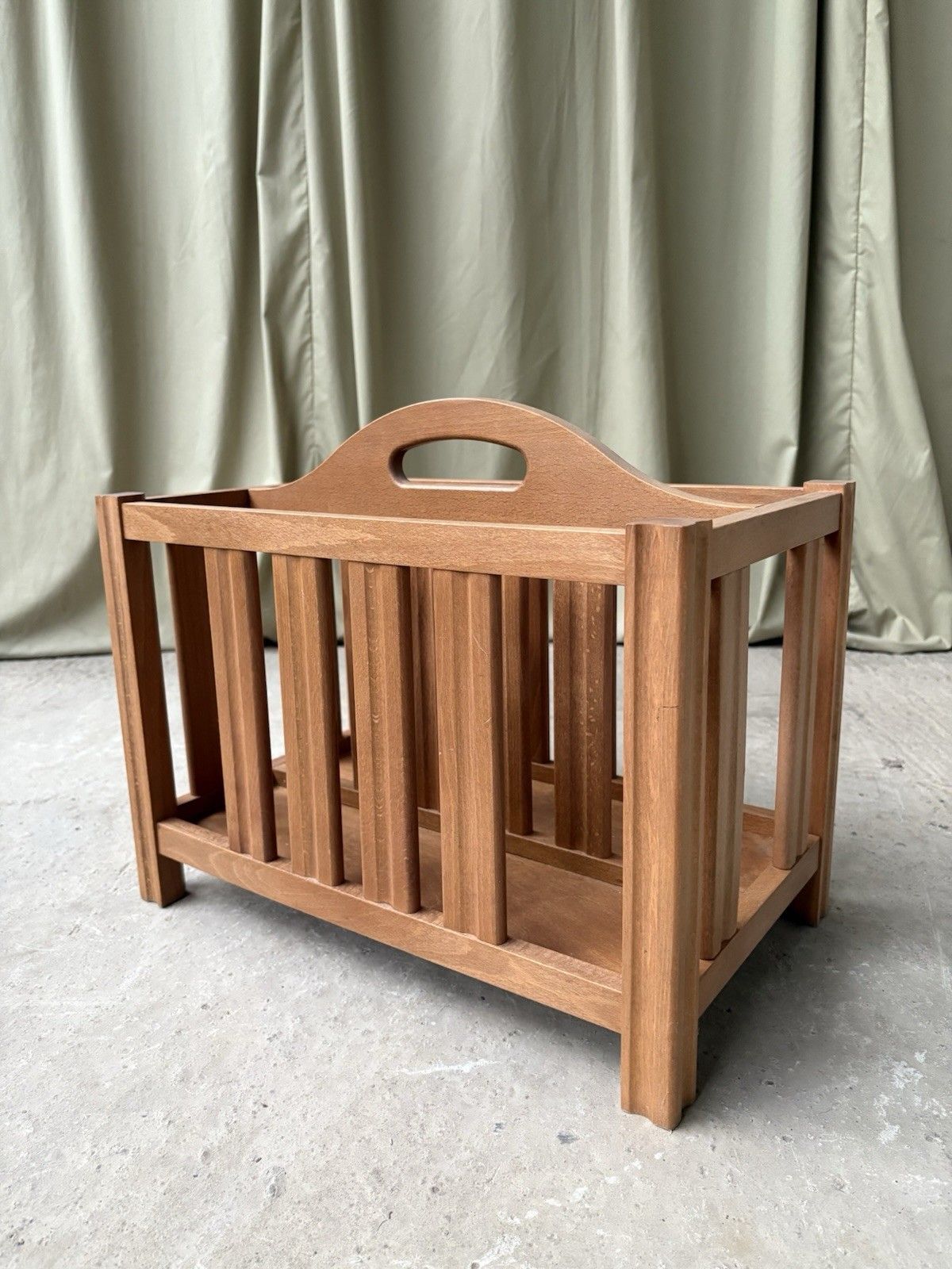 Vtg Mid Century Magazine Rack Records Vinyl Danish Scandi Retro R952 photo for sale