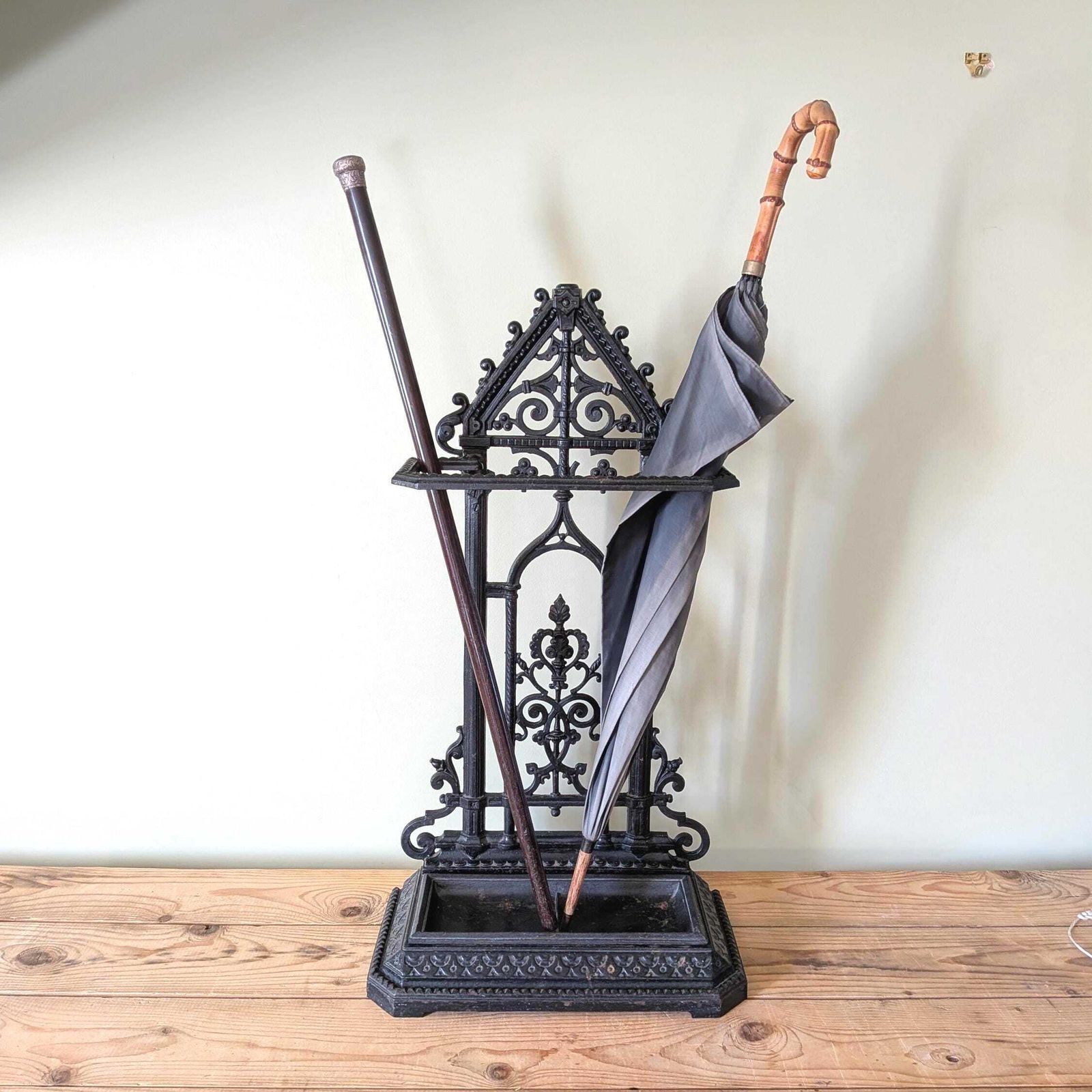 photo buy Victorian Cast Iron Umbrella Stand Or Stick Stand C1870