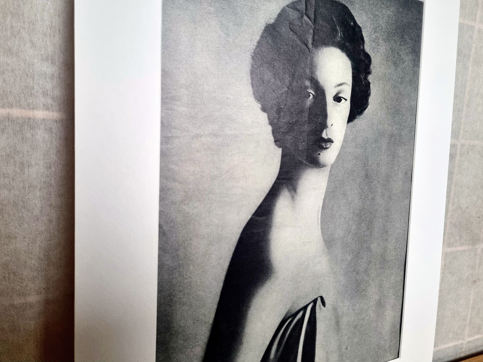 Vintage Fashion Photography Magazine Print, Richard Avedon Marella Agnelli, 1953 Portrait, 1960s Page, Large Format, New York Black & White photo vinterior