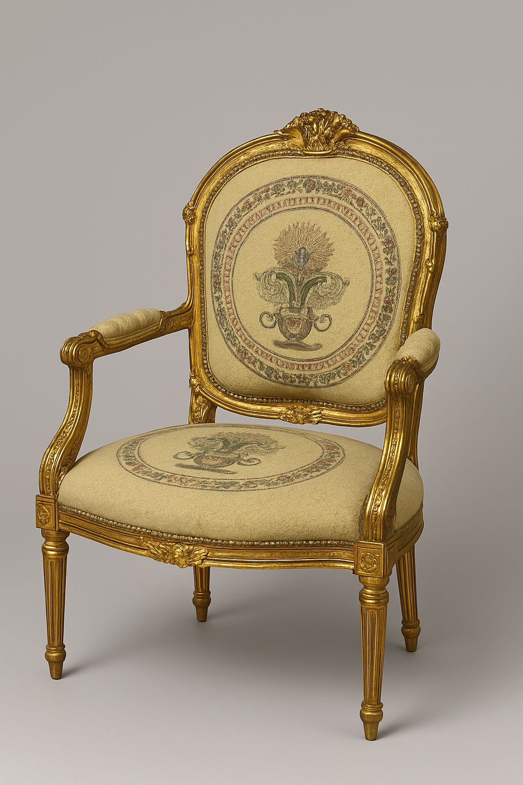 Luxury Interior Decor  French Gold Gilded Armchair – Statement Piece