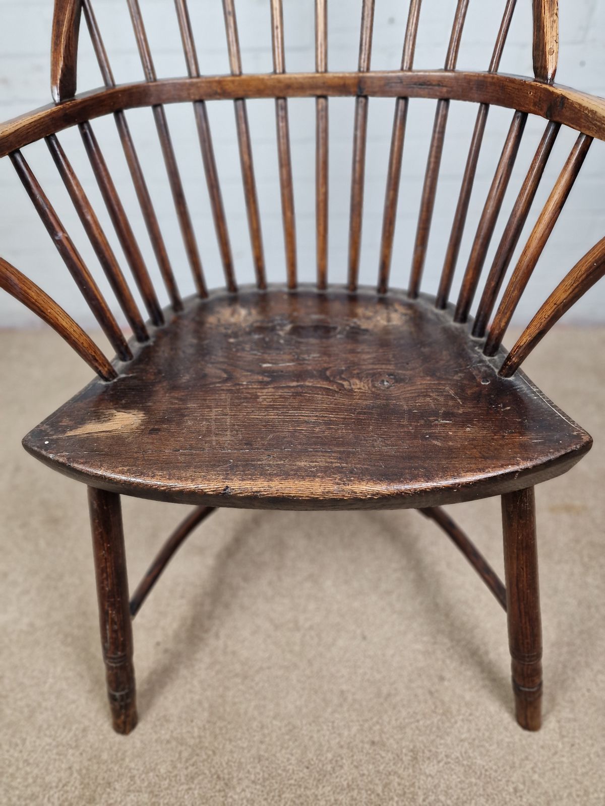 photo vintage Windsor Chair In Ash And Elm   Early 19th Century (Circa 1806)