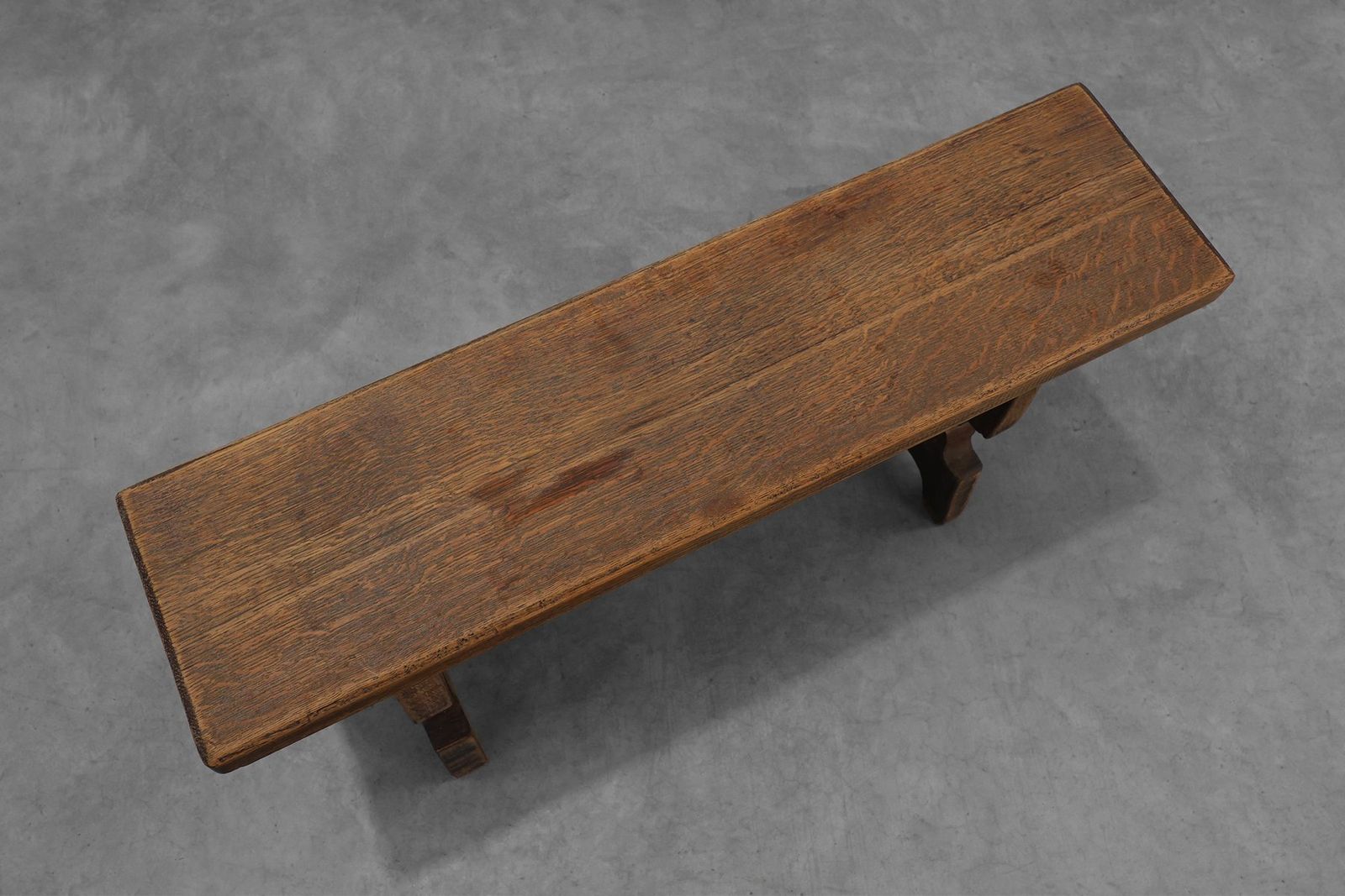 photo furniture Rustic French Oak Bench, France, 1900s