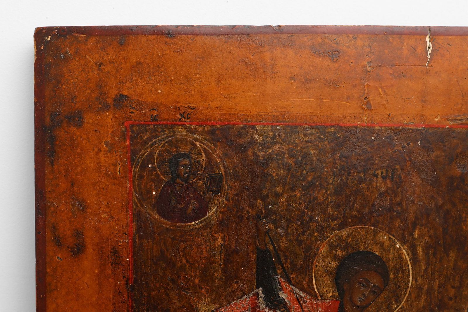 Religious Icon Of Saint George And The Dragon, 1800s, Painting On Wood photo 1421.0