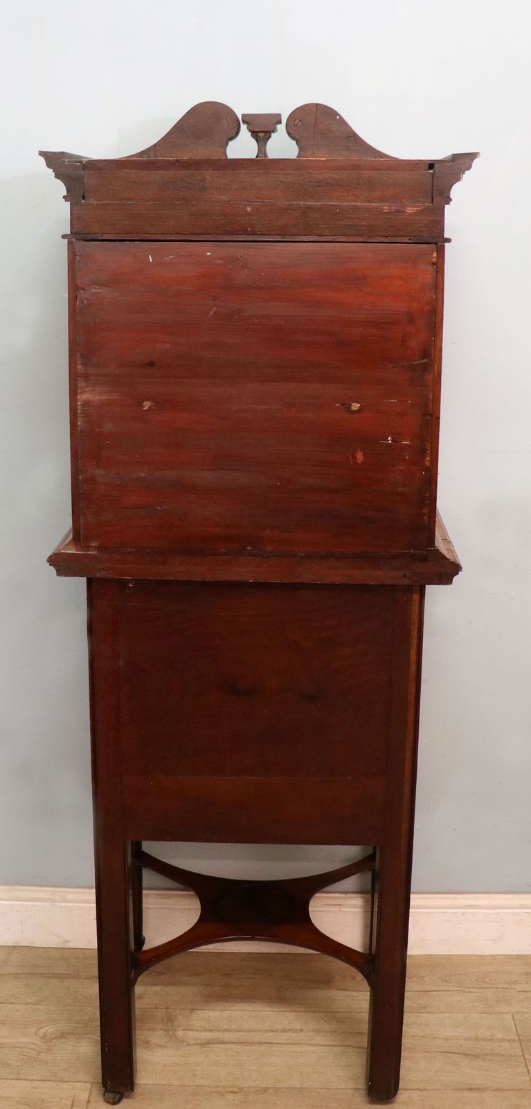 A Lovely American Walnut Display Cabinet Of Small Proportions. photo Furniture