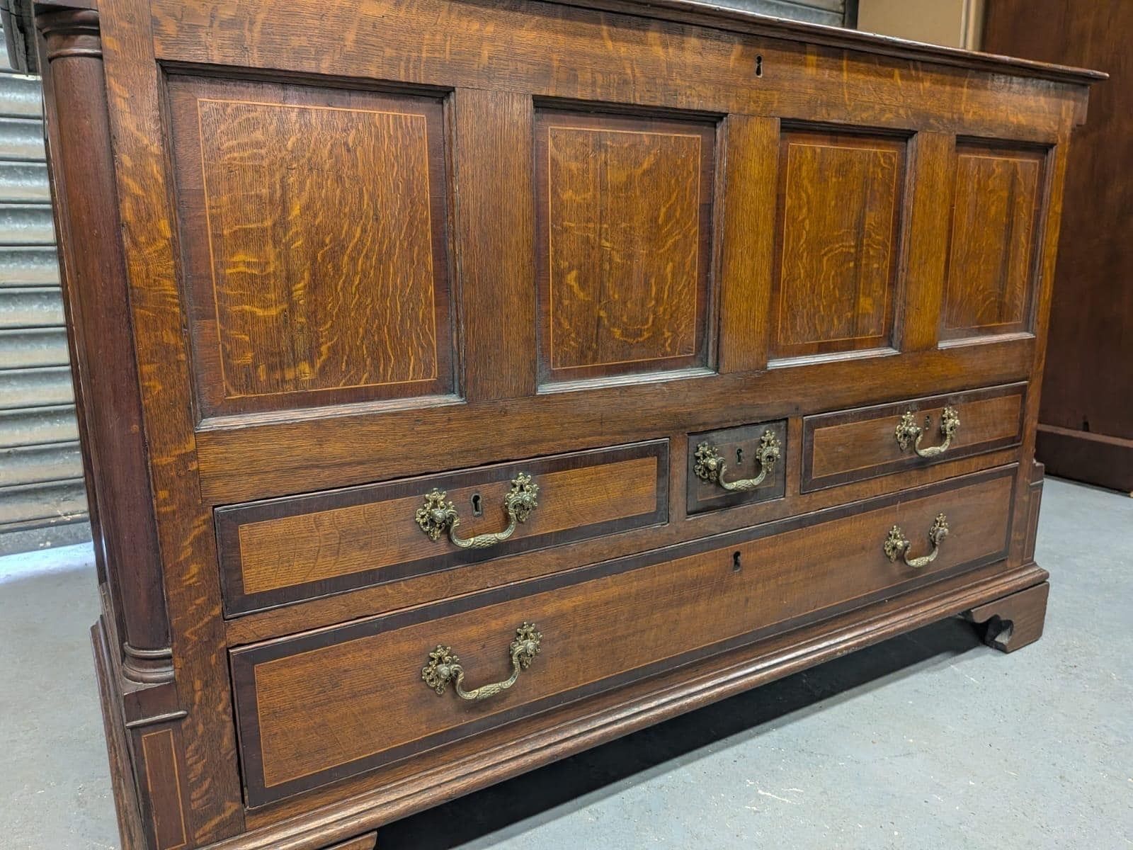 photo for sale Georgian Solid Oak Mule Chest With 4 Drawers