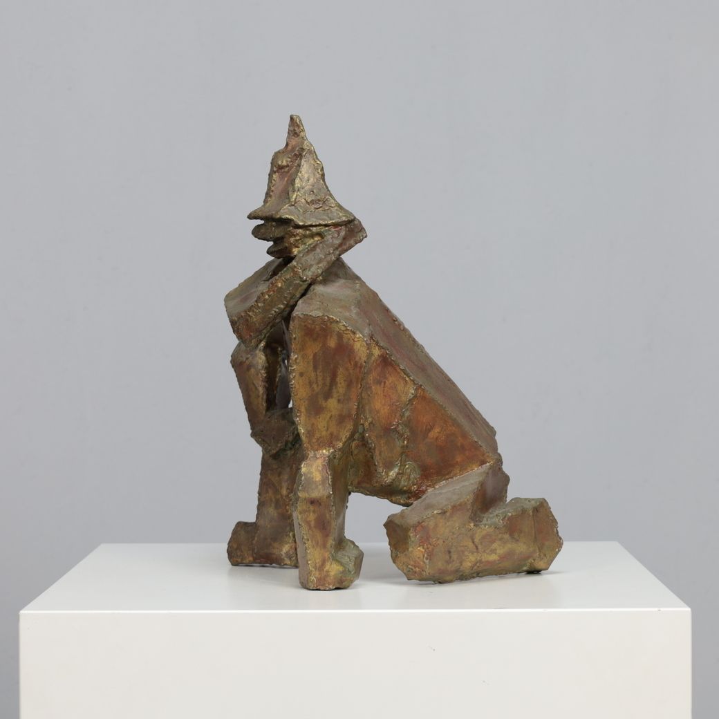 “Starke Jâan” Sculpture In Welded Steel By Louk Van Meurs, Netherlands, C. 1970s photo for sale