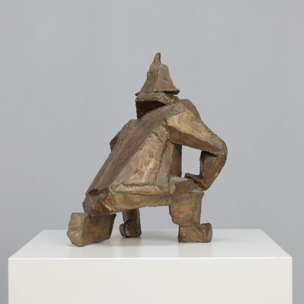 “Starke Jâan” Sculpture In Welded Steel By Louk Van Meurs, Netherlands, C. 1970s photo vinterior