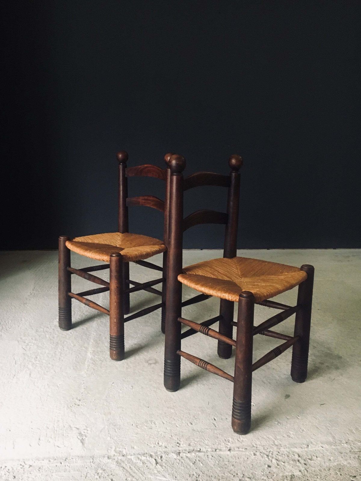 4500.0 French Provincial Design Dining Chairs By Charles Dudouyt, France 1940's photo