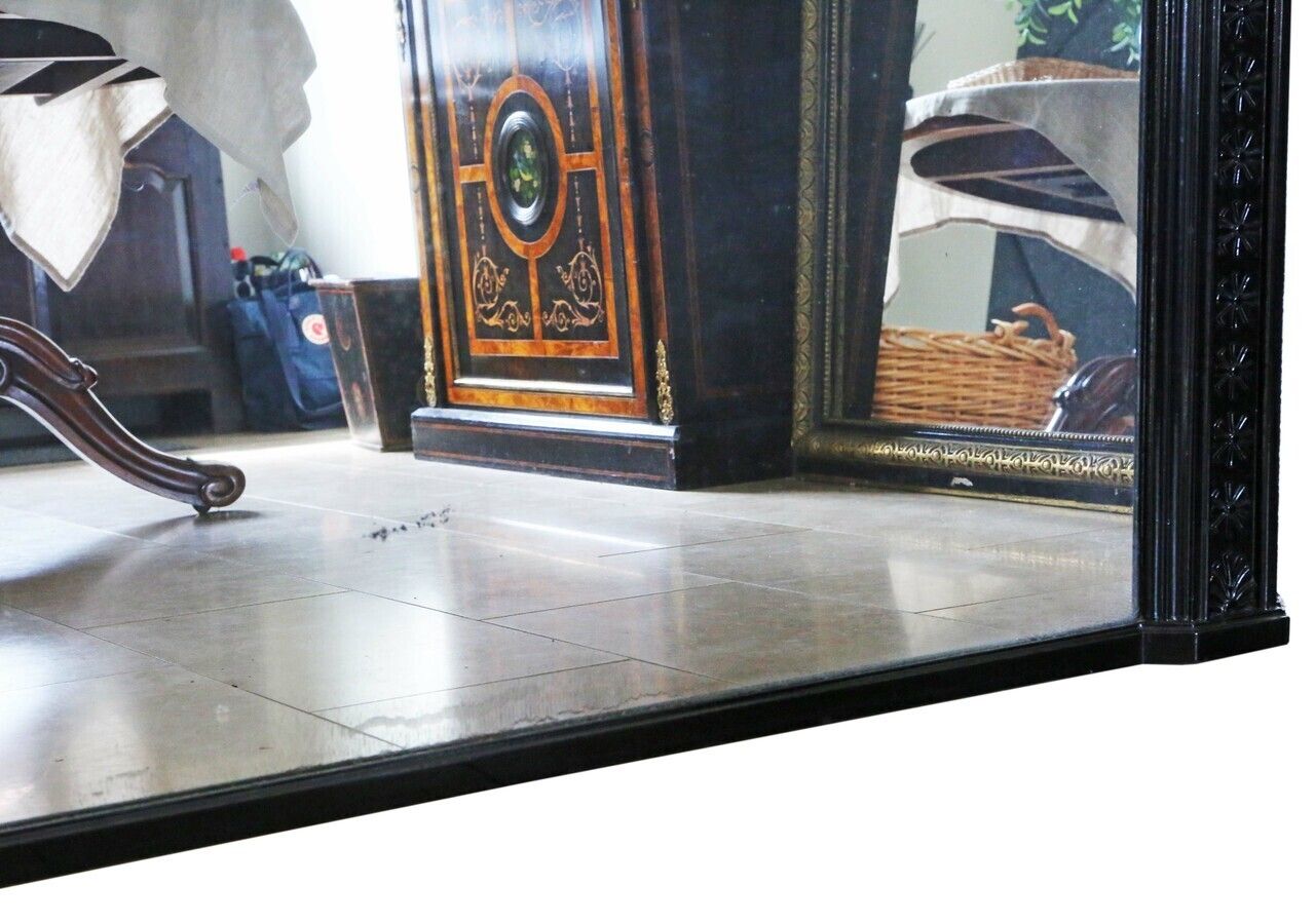 Antique Late 19th Century Very Large Floor Or Overmantle Wall Mirror – Fine Quality photo vinterior