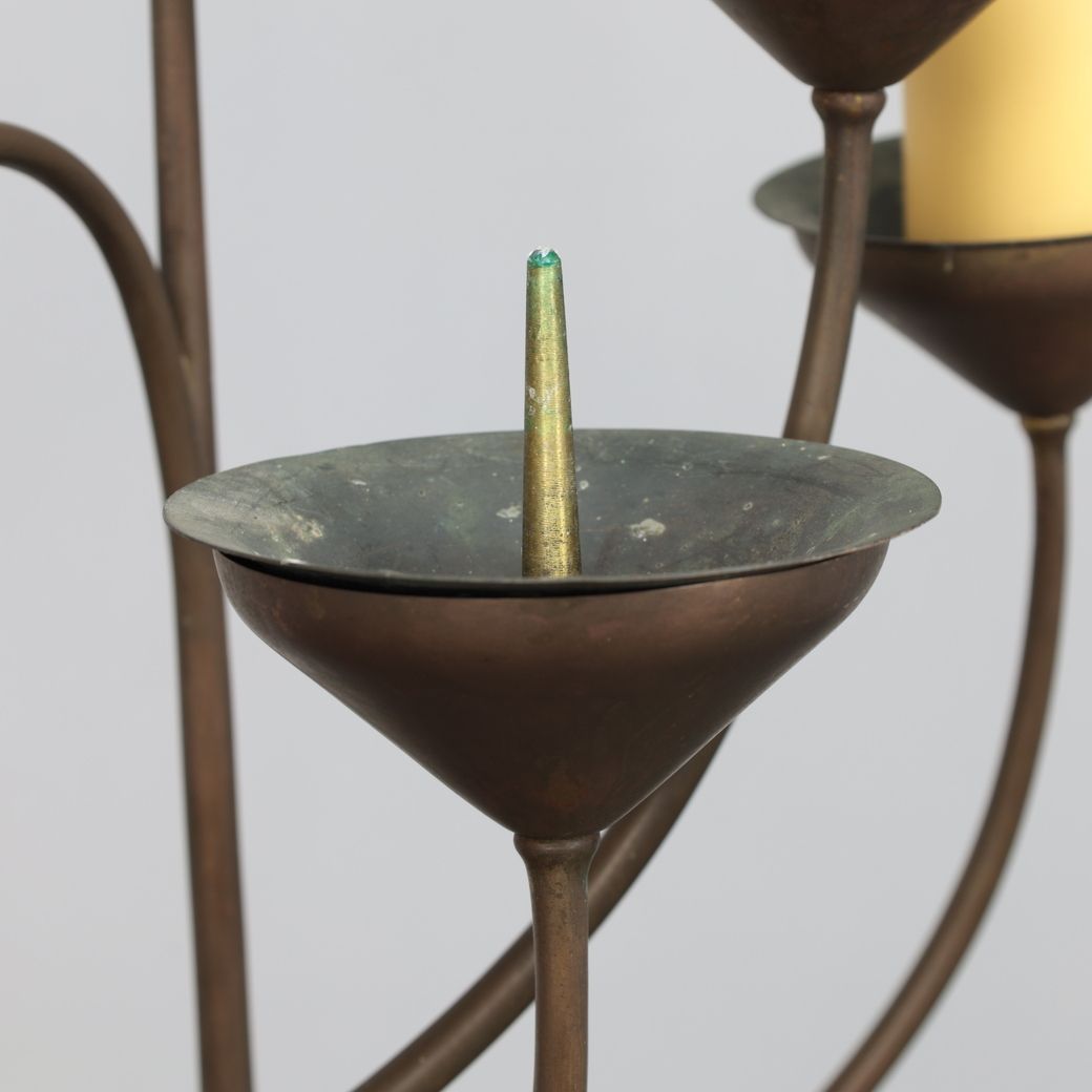 photo for sale Unique Hand Forged Floor Candelabra, Netherlands, C. 1925–1938
