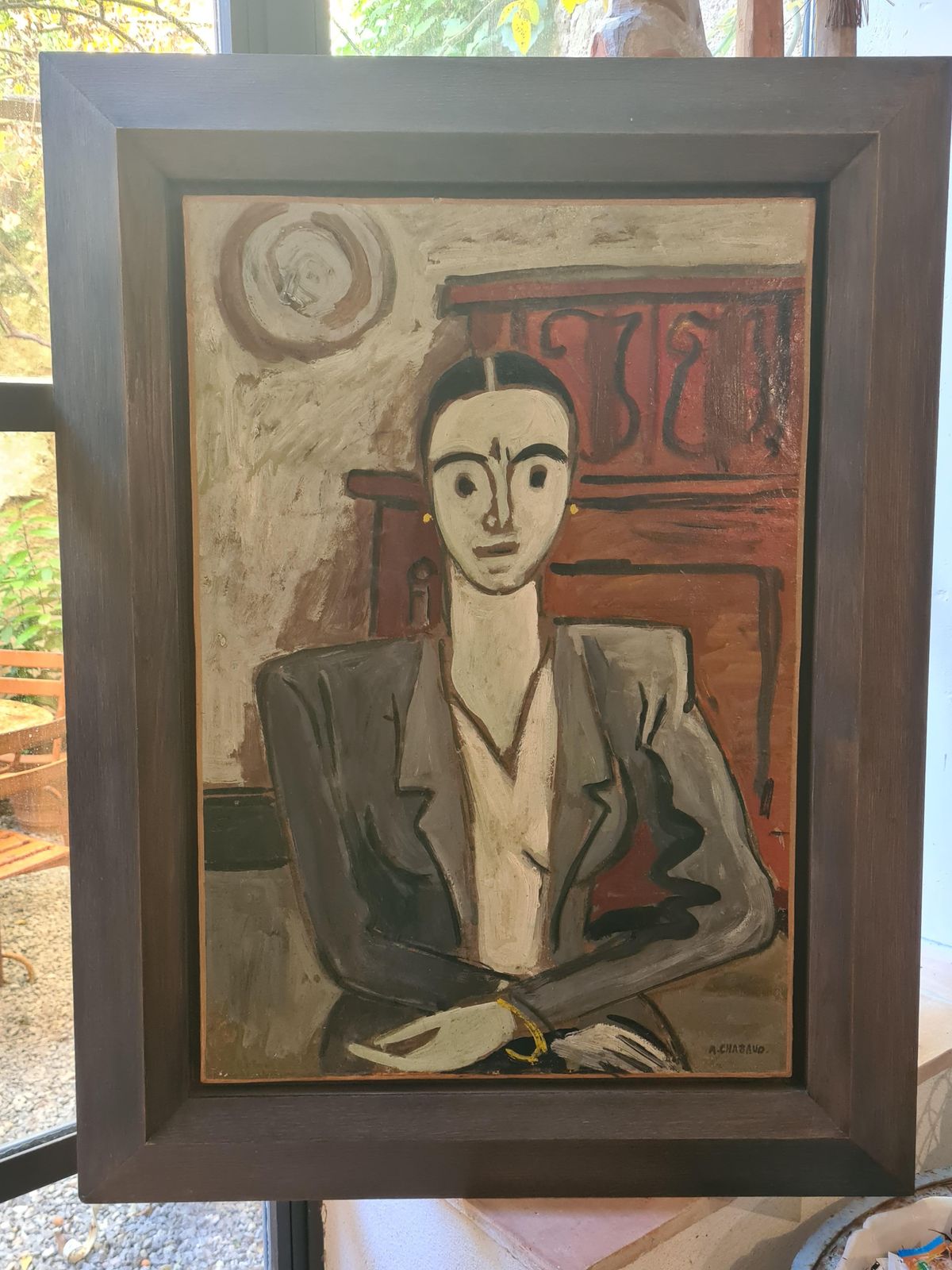 photo vintage Auguste Chabaud Art Deco French Portrait, Yvette, 1930