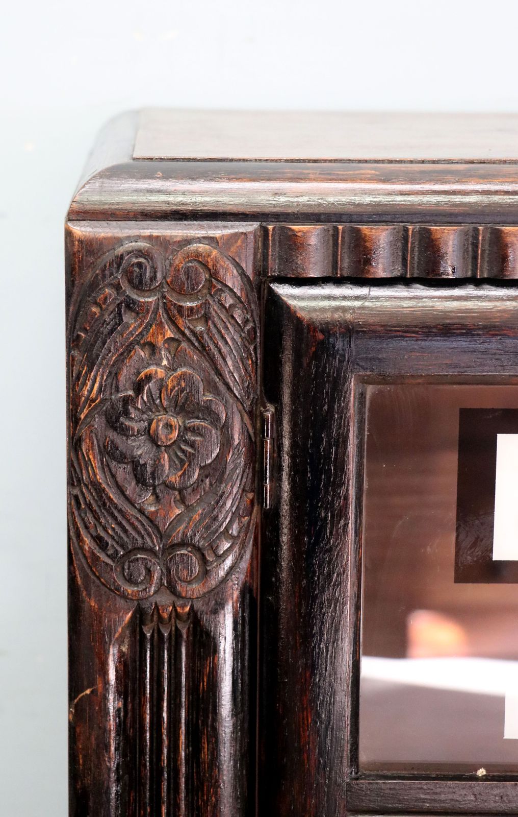 A Wonderful Traditional Oak Veneered Cabinet, Hand Sign Written With Detail For The British Broadcasting Company. photo buy