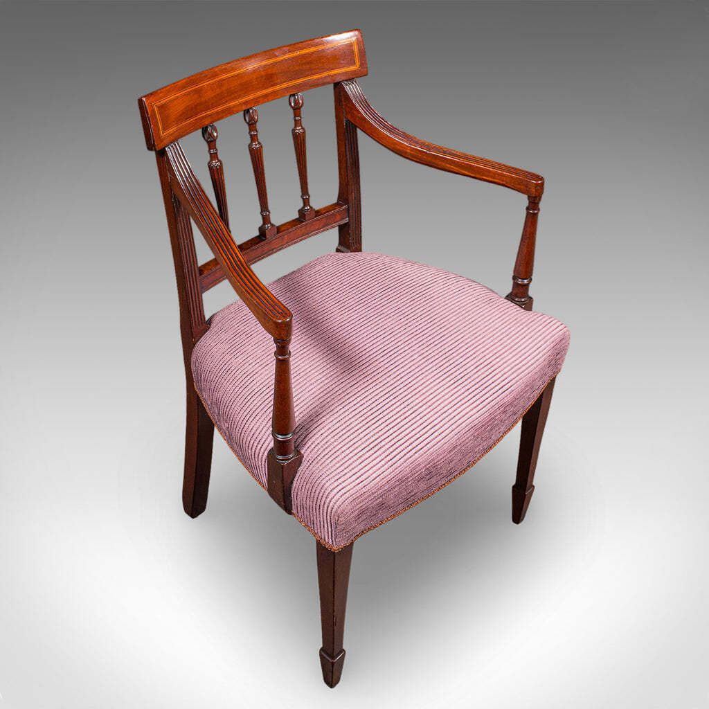 Antique Morning Room Chair, English, Desk, Elbow Seat, Reception Hall, Regency photo vinterior