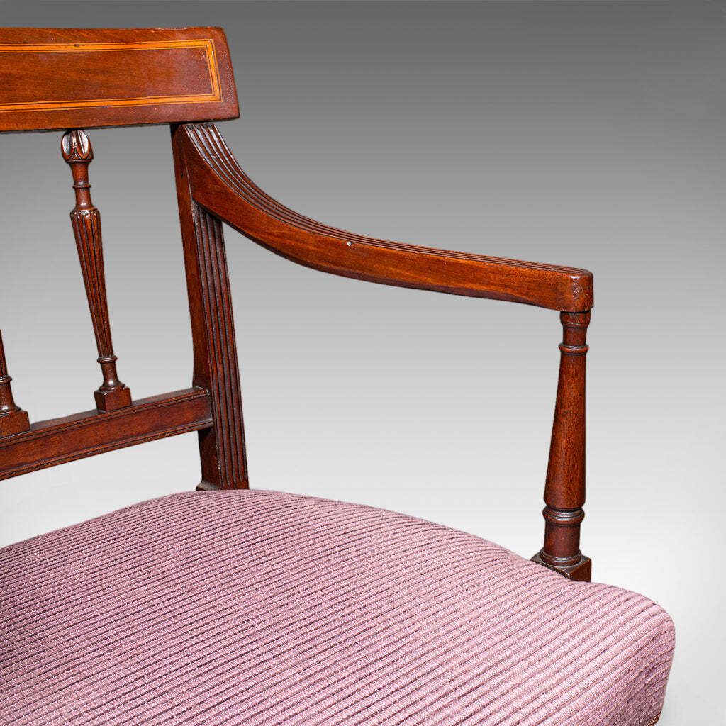 photo furniture Antique Morning Room Chair, English, Desk, Elbow Seat, Reception Hall, Regency