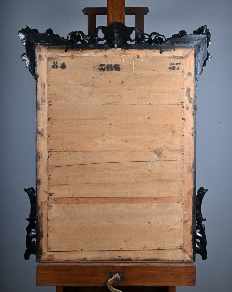 photo vinterior Important Mirror With Pediment, Napoleon III Period – 2nd Half Of The 19th Century