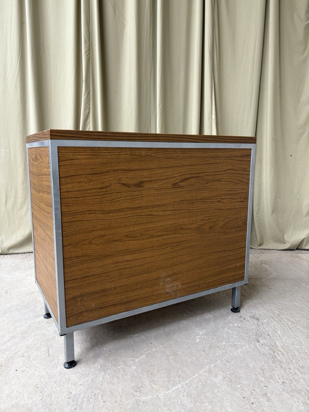 photo for sale Vtg Late Mid Century Modernist Media Cabinet Compact Sideboard Lp Storage R955
