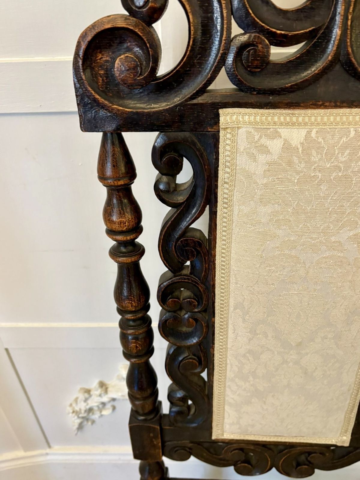 photo for sale Antique 19th Century Quality Set Of 4 Carved Oak Dining Chairs
