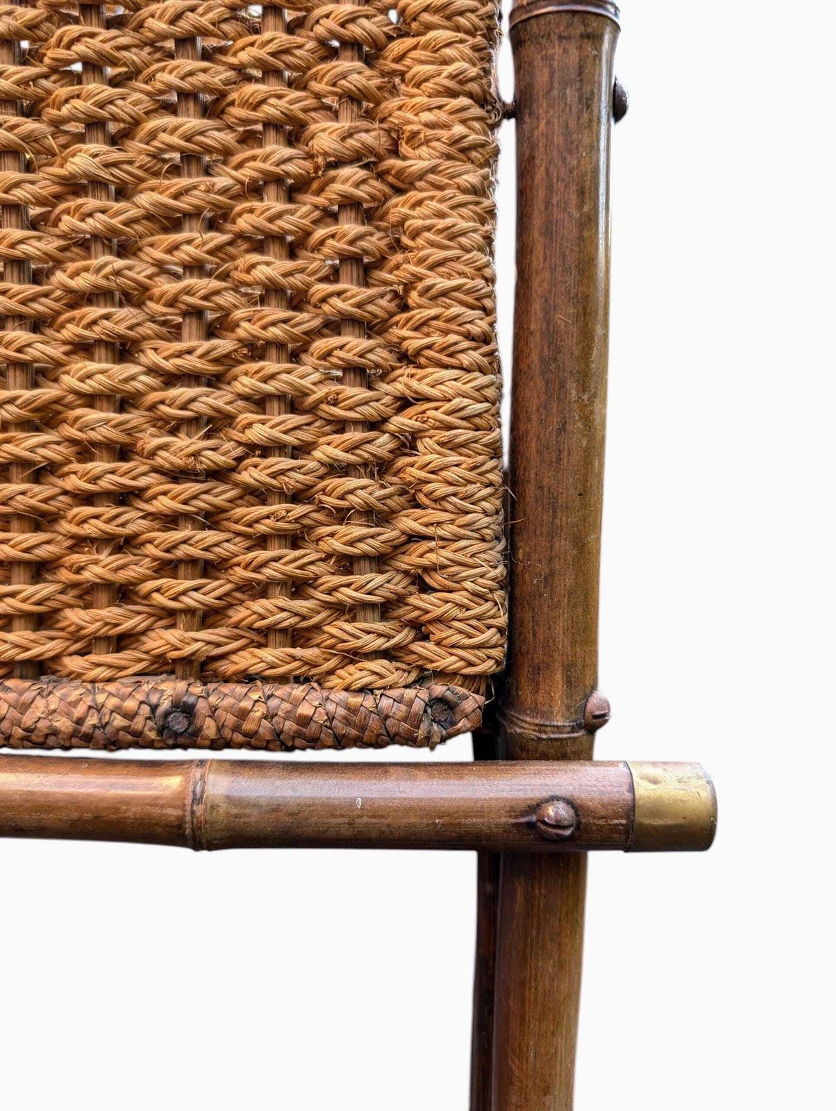 Victorian Bamboo Magazine Stand – Anglo Japanese Aesthetic Movement Wicker Rack, C.1880 photo buy
