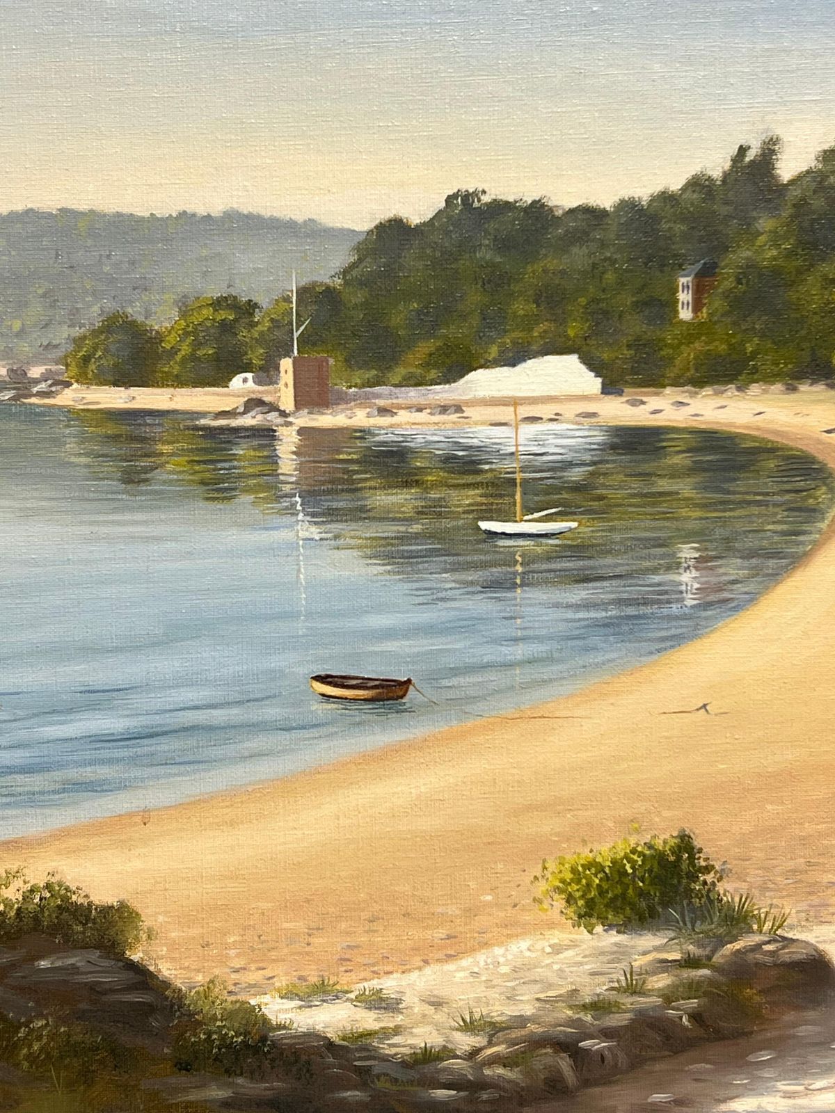 Art Frederick Chaplin Smithlarge British Coastal Sandy Beach Signed Oil Painting Listed Artist1953 photo