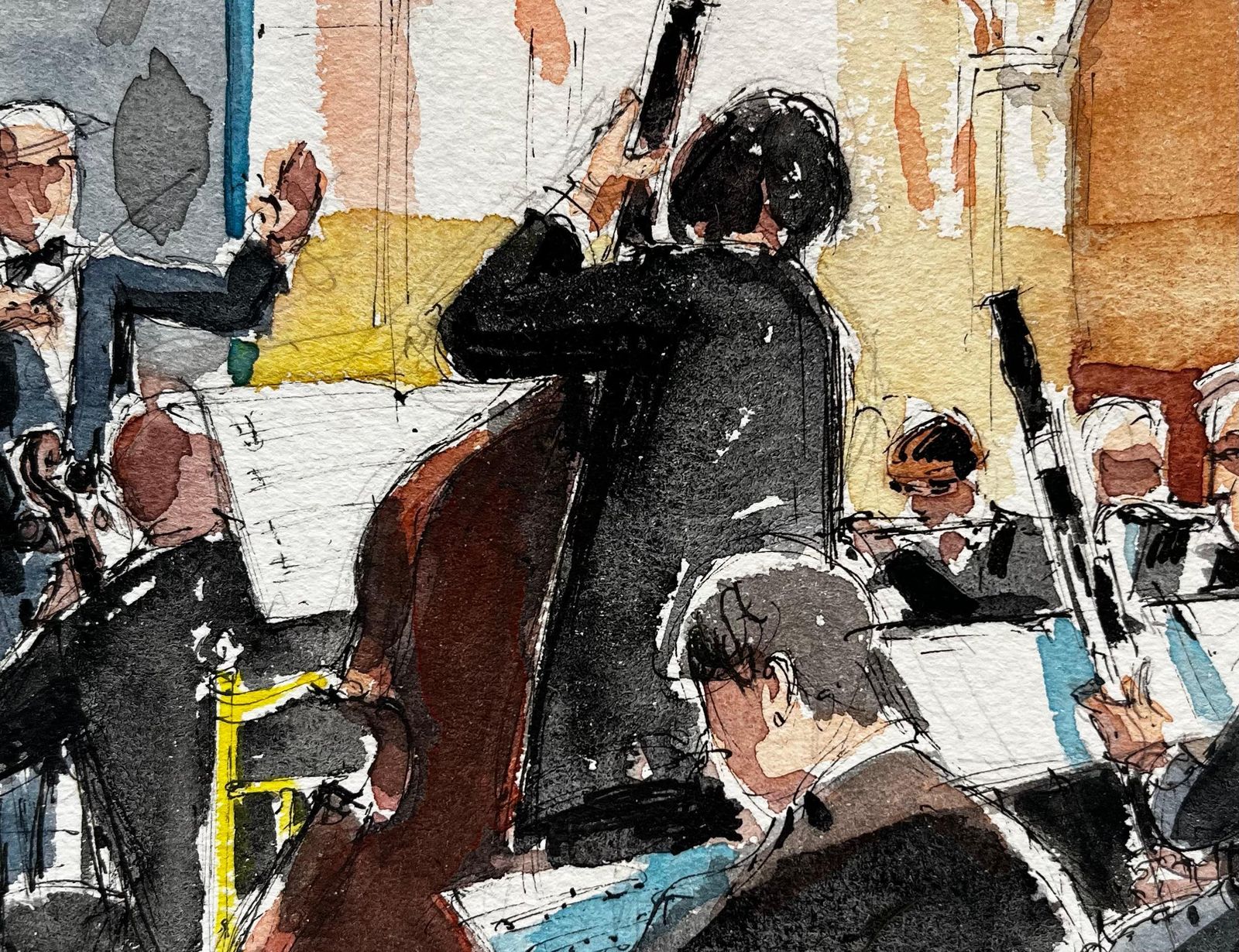 Pierre Neveuorchestra Rehearsal With Conductor And Musicians Classical Music Ensemble photo vinterior