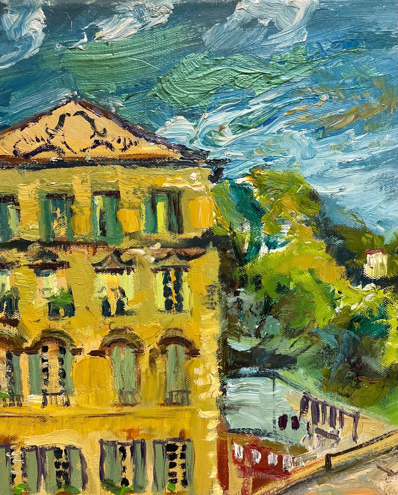 Robert Savarycours Saleya Nice Market Old Town Signed Original Vibrant Oil Paintingc.198's photo Art