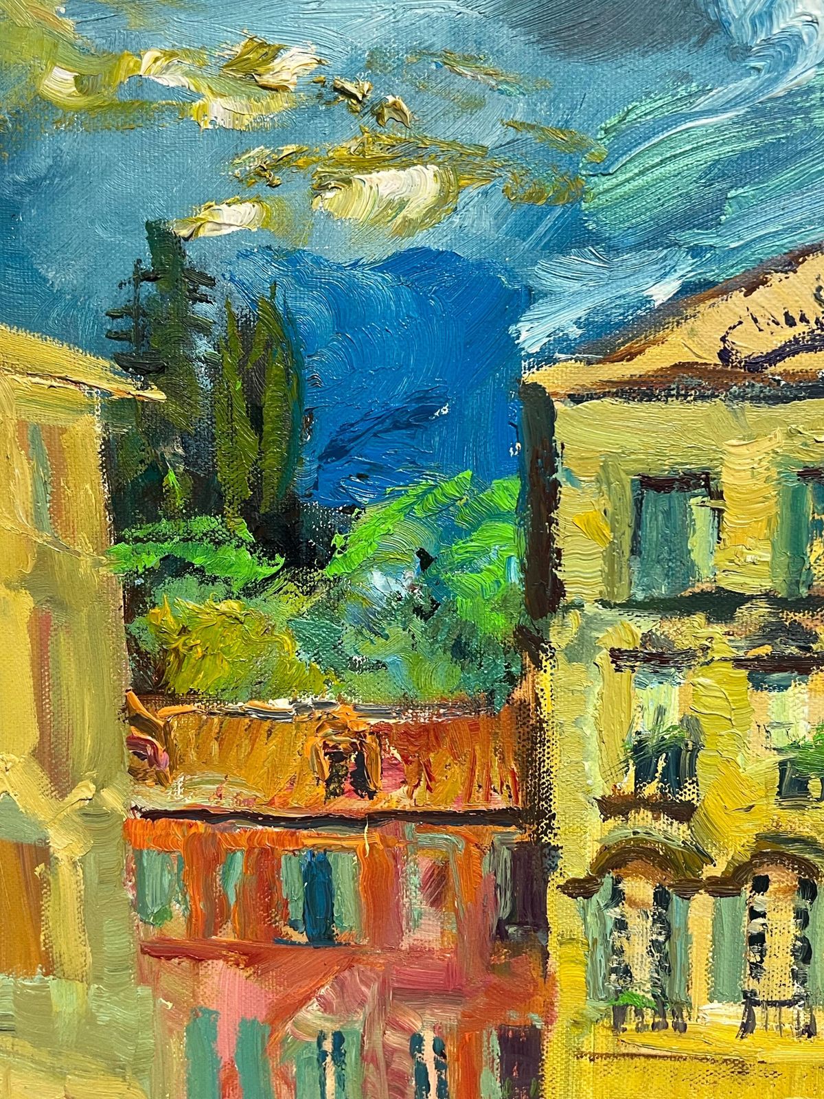 Robert Savarycours Saleya Nice Market Old Town Signed Original Vibrant Oil Paintingc.198's photo 1850.0