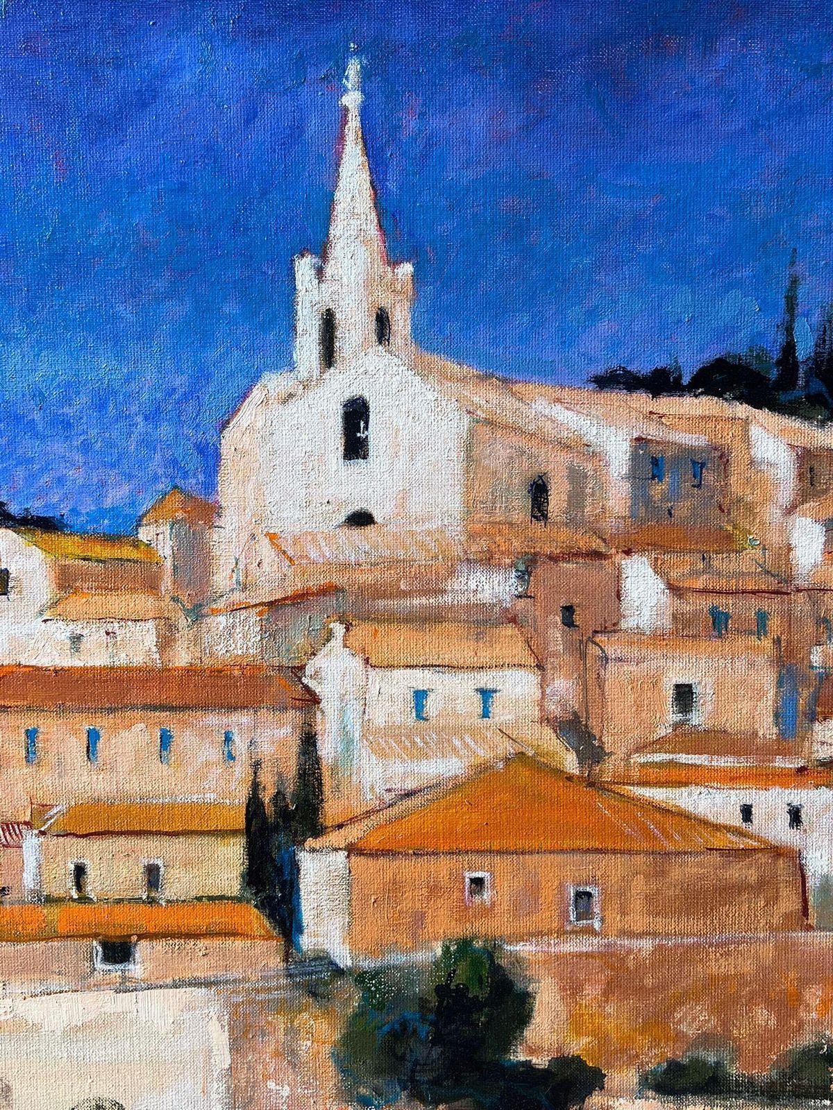 Pierre Neveuhuge French Contemporary Oil Painting Bonnieux Luberon Provence Village photo buy
