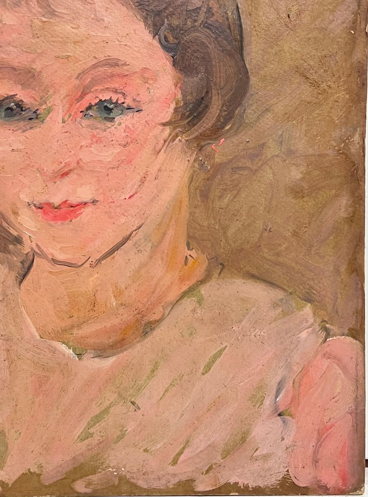 Suzanne Dinkes1930's French Oil Painting Double Sided Portrait Painting Of Woman1930's photo vinterior