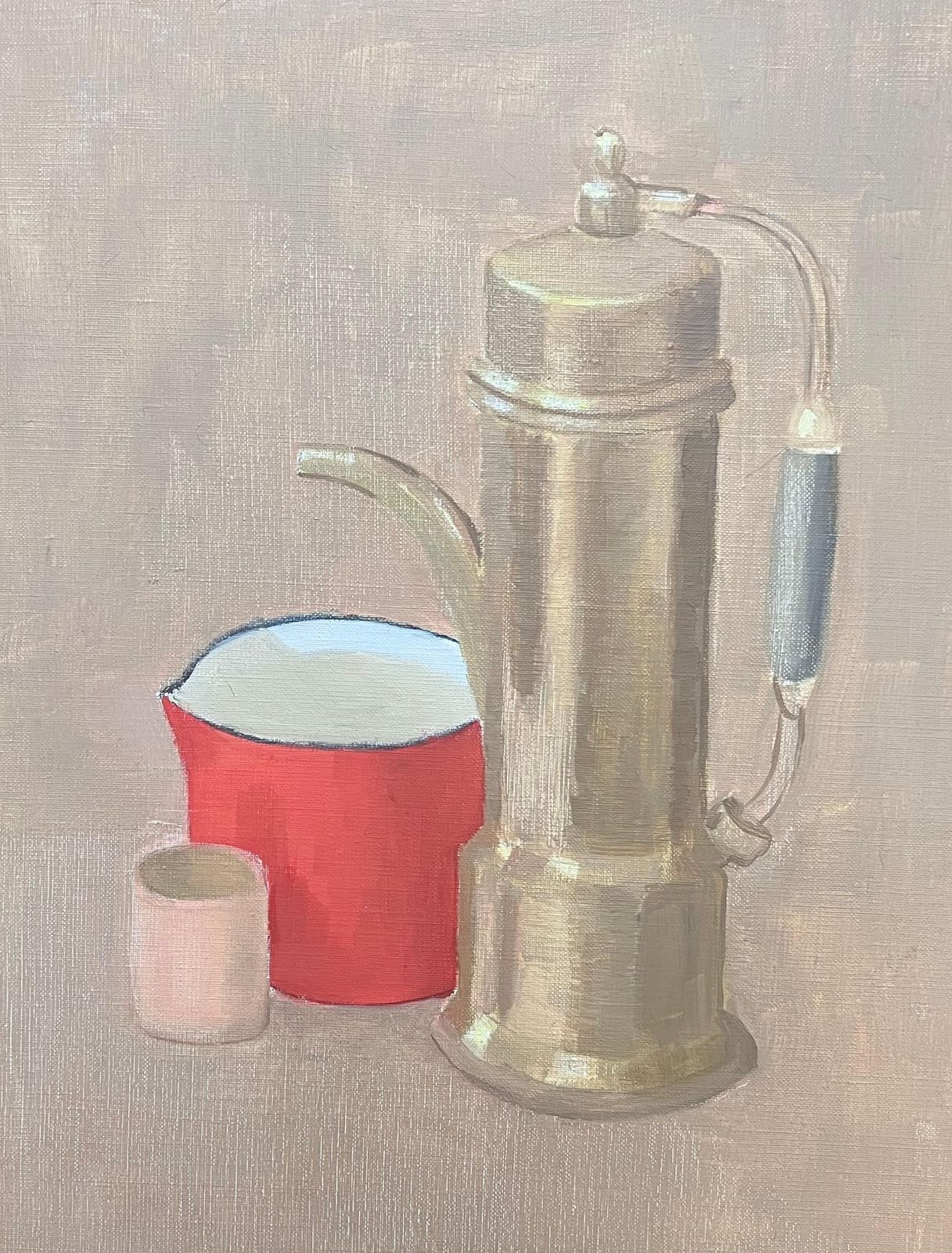 Laure Noetzin Azam (French 1929 2024)20th Century French Modernist Oil Painting Coffee Pot & Cup Still Life photo Art