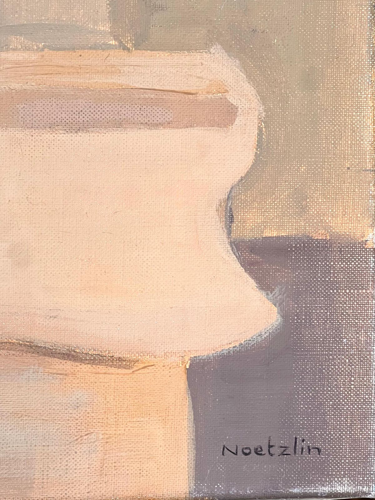 Laure Noetzin Azam (French 1929 2024)fine 20th Century French Modernist Oil Painting Still Life Bottles & Vases photo buy