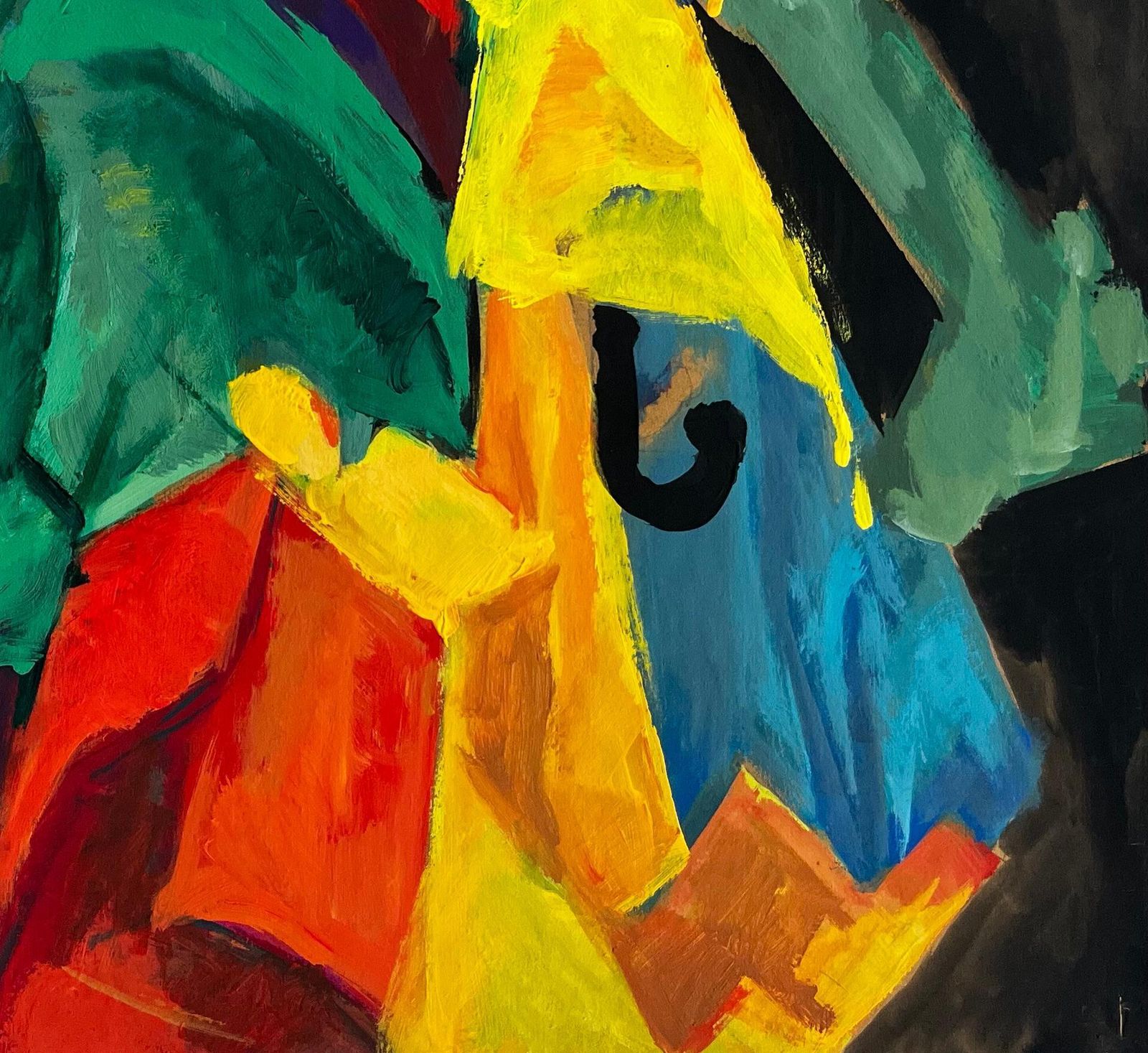 Guy Nicod Vibrant Abstract Expressionist Colour Field French Modernist Gouache photo for sale