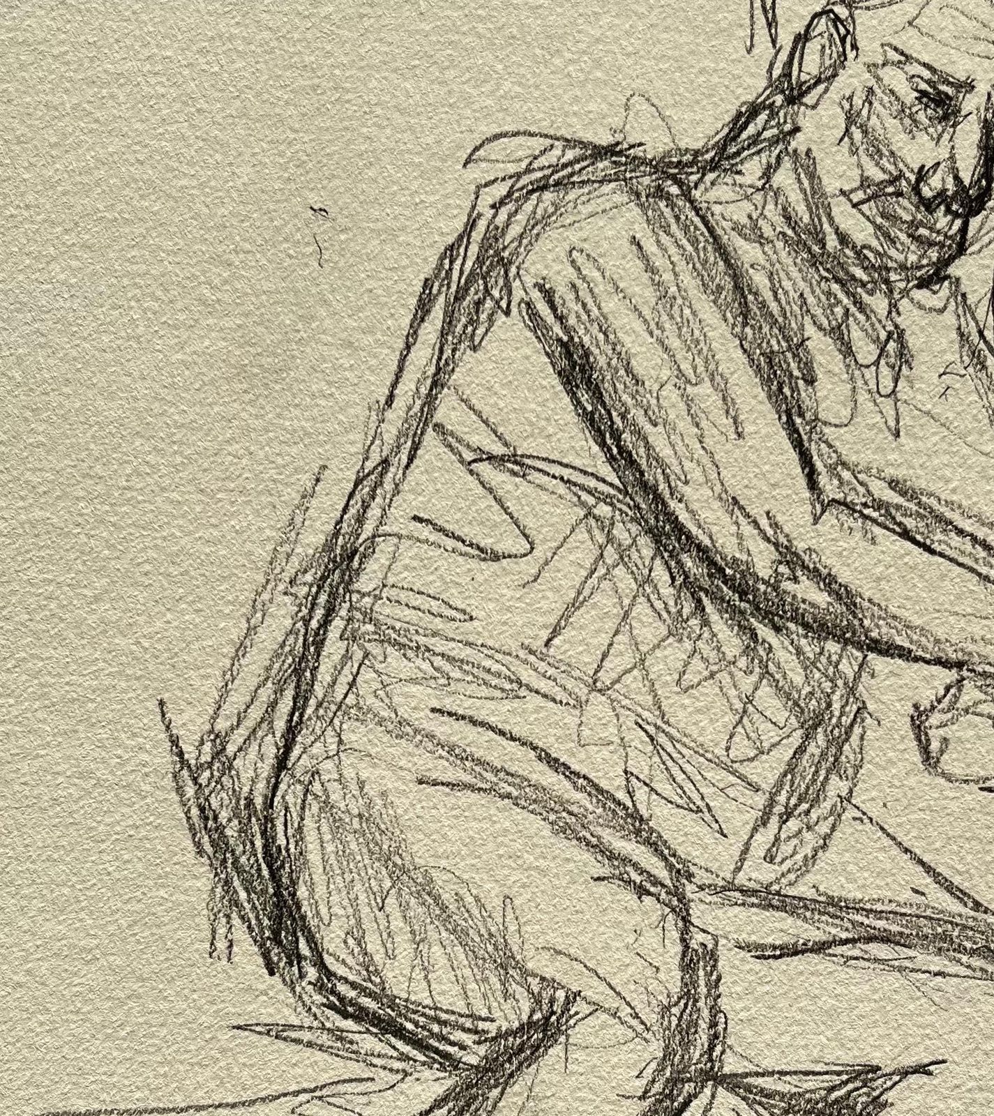 Minty Ramseyreclining Nude Male Figure Sketch In Pencil On Paper2025 photo vinterior