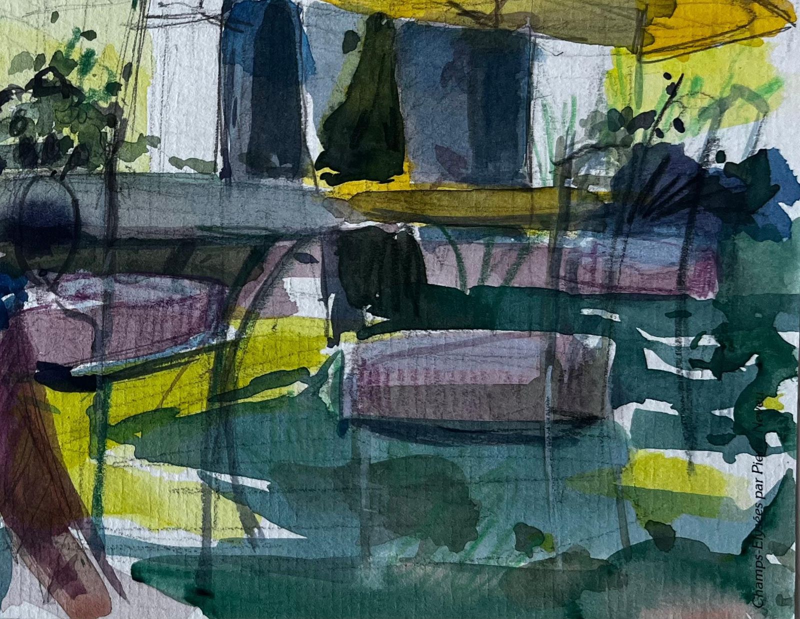 Pierre Neveugarden Shade French Terrace Figure Study By Pierre Neveu photo Art