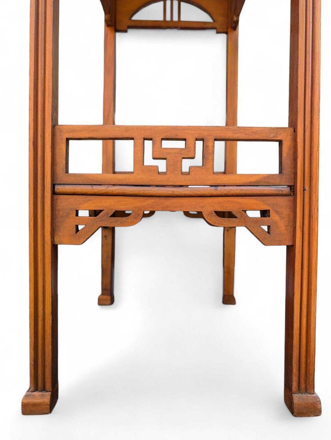 Art Nouveau Side Table  Frisian Chip Carving  Dated 1912  Signed Dutch Folk Art photo vinterior