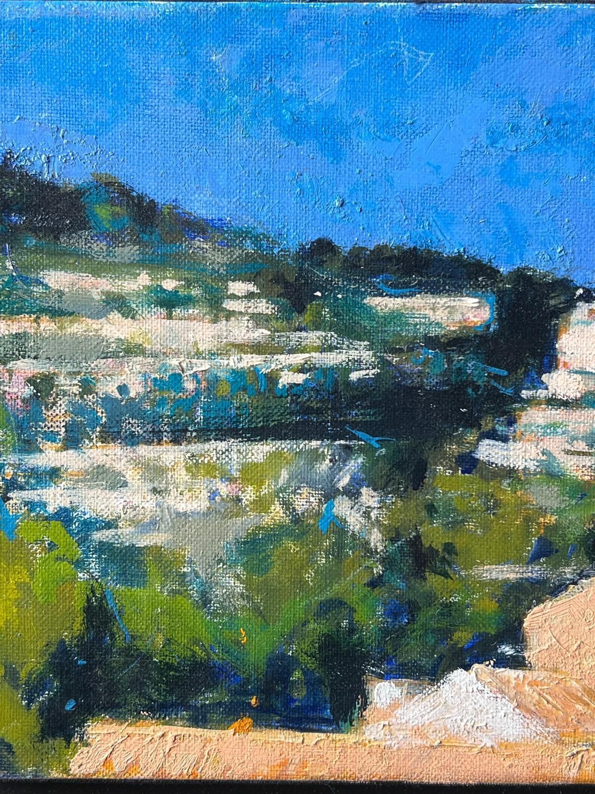 Pierre Neveufrench Post Impressionist Oil Painting Balazuc South Of France Town Landscape photo Art