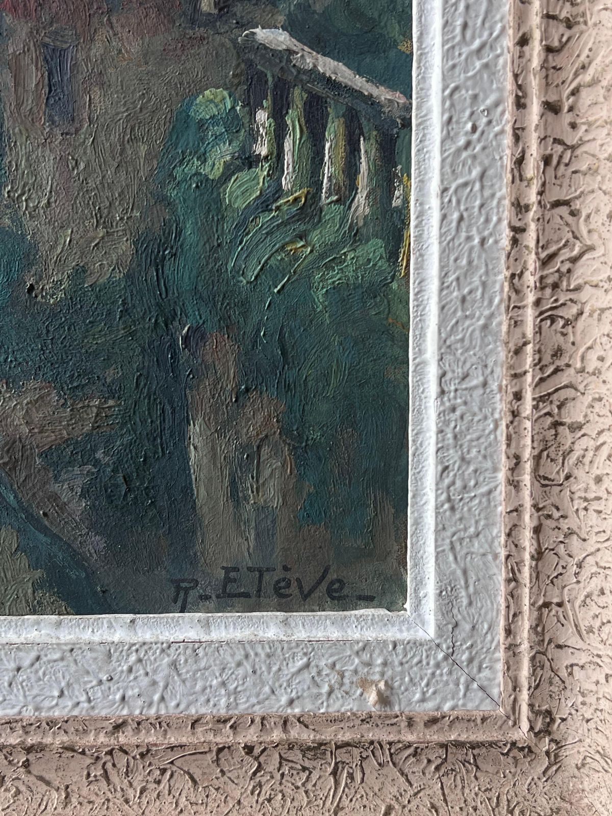 Félix Raoul Eteve French, 1902 1967 Fine Quality 20th Century French Signed Oil Painting Sleepy Old Town On River photo vinterior