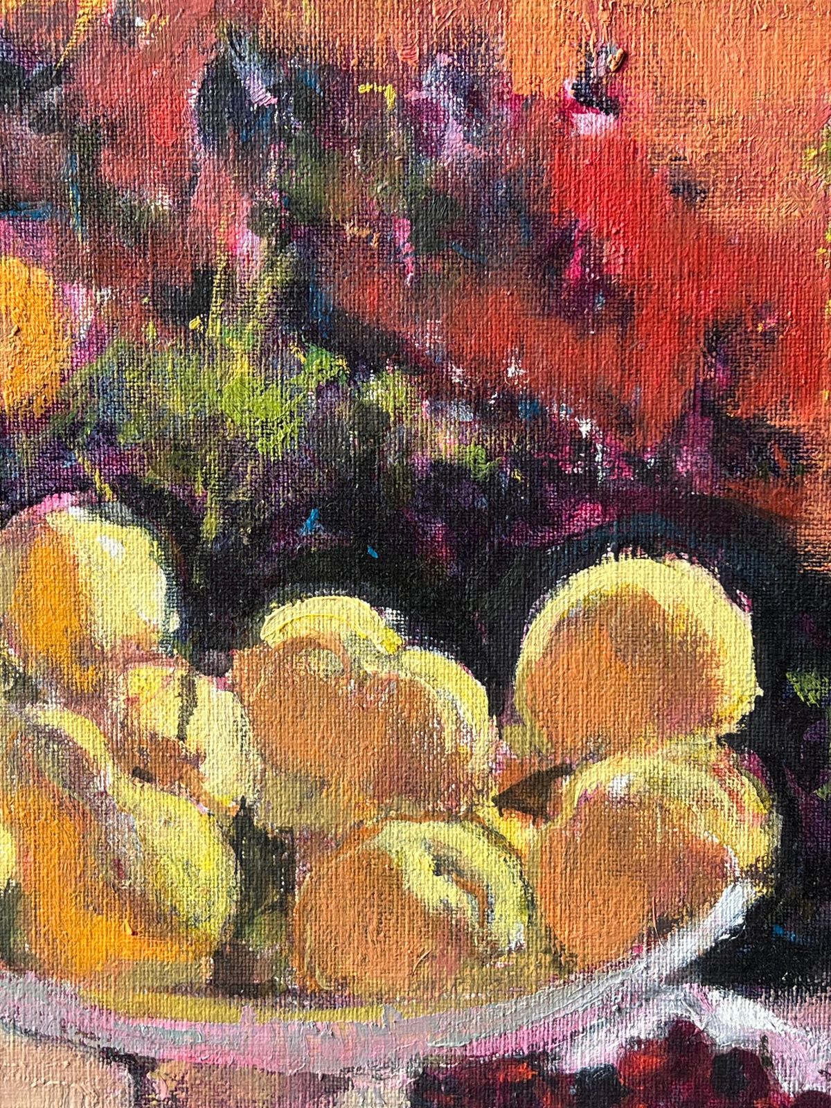 Pierre Neveufrench Post Impressionist Oil Painting Lady With Hat Eating Fruit At Table photo vintage